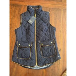 Crown And Ivy Women's Navy‎ Quilted Puffer Vest Size Medium-New With Tags